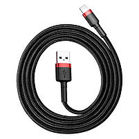 Кабель швидкої зарядки Baseus USB to Lightning 2.4A 100 cм Black-Red (CALKLF-B19), фото 3