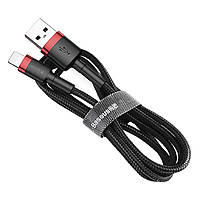 Кабель швидкої зарядки Baseus USB to Lightning 2.4A 100 cм Black-Red (CALKLF-B19), фото 7