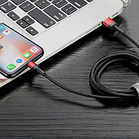 Кабель швидкої зарядки Baseus USB to Lightning 2.4A 100 cм Black-Red (CALKLF-B19), фото 9