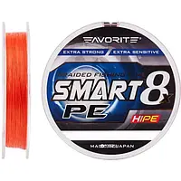 Рыболовный шнур Favorite Smart PE 8x 16931085 Red Orange