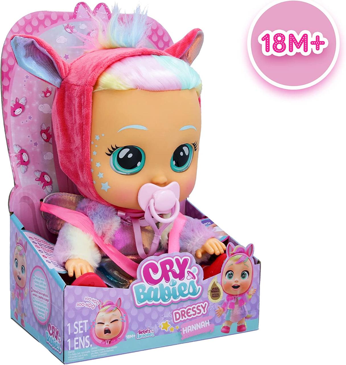 Інтерактивна лялька Плакса Cry Babies Dressy Fantasy Hannah Край Бебі Ханна