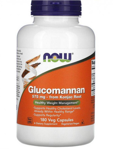 NOW GLUCOMANNAN 575мг клітковина у капсулах №180