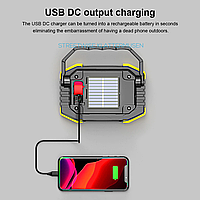 Прожектор ліхтар 3 в 1 + Power Bank + потужний акумулятор і сонячна зарядка