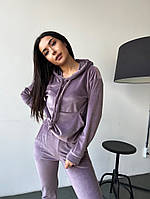 Жіночий демісезонний велюровий спортивний костюм (Норма та напівбатал), фото 4