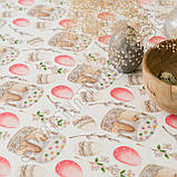 Великодня водовідштовхувальна бавовняна скатертина WATER PROFF 180*220 см на обідній стіл "Великодня", фото 3