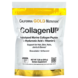 CollagenUP Marine Hydrolyzed Collagen + Hyaluronic Acid + Vitamin C California Gold Nutrition 206 г