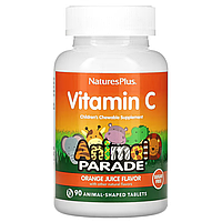 Вітаміни Animal Parade Vitamin C Children's Chewable Supplement Natures Plus 90 жувальних таблеток