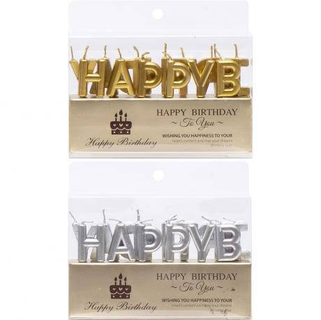 Свічки для торта літери "Happy Birthday" TL-1052 MZOPT, фото 1