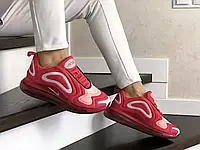 Женские кроссовки Nike Найк Air Max 720, текстиль, воздушная подушка, красные с белым 39