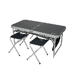 Стіл GC у комплекті 4 стільчики (з отвором для парасольки), фото 4