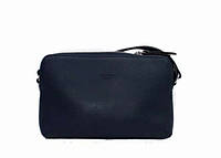 Стильна жіноча сумка з натуральної шкіри клатч 20×14×5 см синього кольору