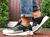 Мужские кроссовки New Balance Нью Беланс 1500, замша, кожа, черные с бежевым. 41