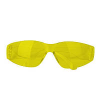 Очки защитные желтые, материал линз поликарбонат, материал дужек поликарбонат, защита от удара
