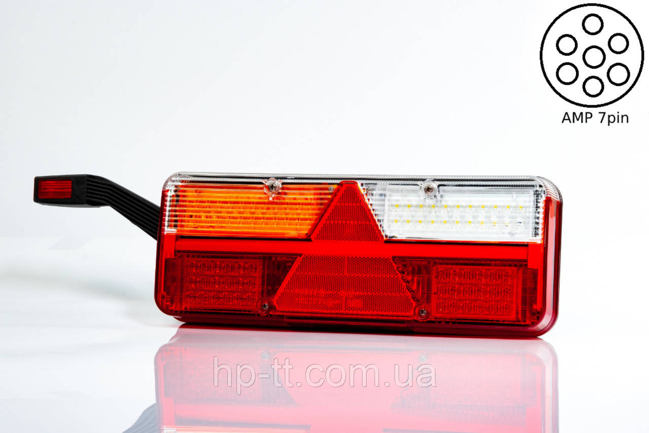 Ліхтар задній Fristom KINGPOINT AMP7 pin з ріжком, лівий FT-500-136 LED