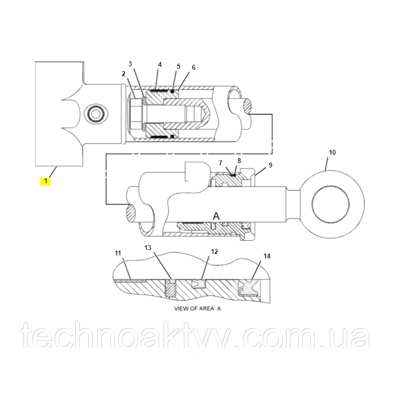 Втулка привода стабилизатора CAT Экскаватор-Погрузчик (9R7215) - фото 3 - id-p1786634820