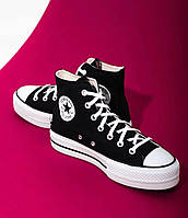 Высокие кеды черно-белые Converse Chuck Taylor All Star Lift Hi Black 39-40