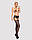 Сітчасті панчохи-стокінги з мереживним поясом Obsessive Garter stockings S307 S/M/L, чорні, імітація, фото 4