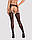 Сітчасті панчохи-стокінги зі стрілкою Obsessive Garter stockings S314 S/M/L, чорні, імітація гартері, фото 3