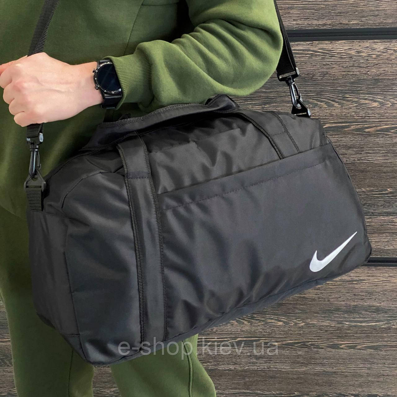 Міська сумка Nike Чорна для тренувань Спортивні чоловічі сумки Найк через плече