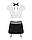 Еротичний костюм секретарки Obsessive Secretary suit 5pcs black L/XL, чорно-білий, топ, спідниця, ст, фото 6