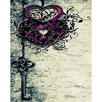 Картина по номерам Strateg Ключ от сердца размером 40х50 см (DY055)
