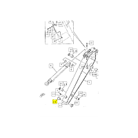 Рукав (втулка) с воротником, концовка Рукояти (стрелы) - JCB (JSV0350)