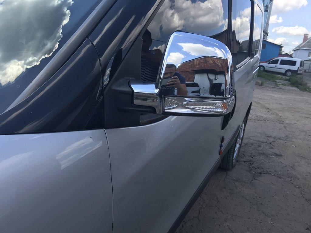 Накладки на зеркала (2 шт, ABS) Carmos - Хромированный ABS-пластик для Opel Combo 2012-2018 гг - фото 2 - id-p972865358