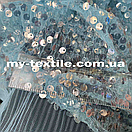 Паєткова тканина на стрейч сітці М'ята (Тіффані), фото 4
