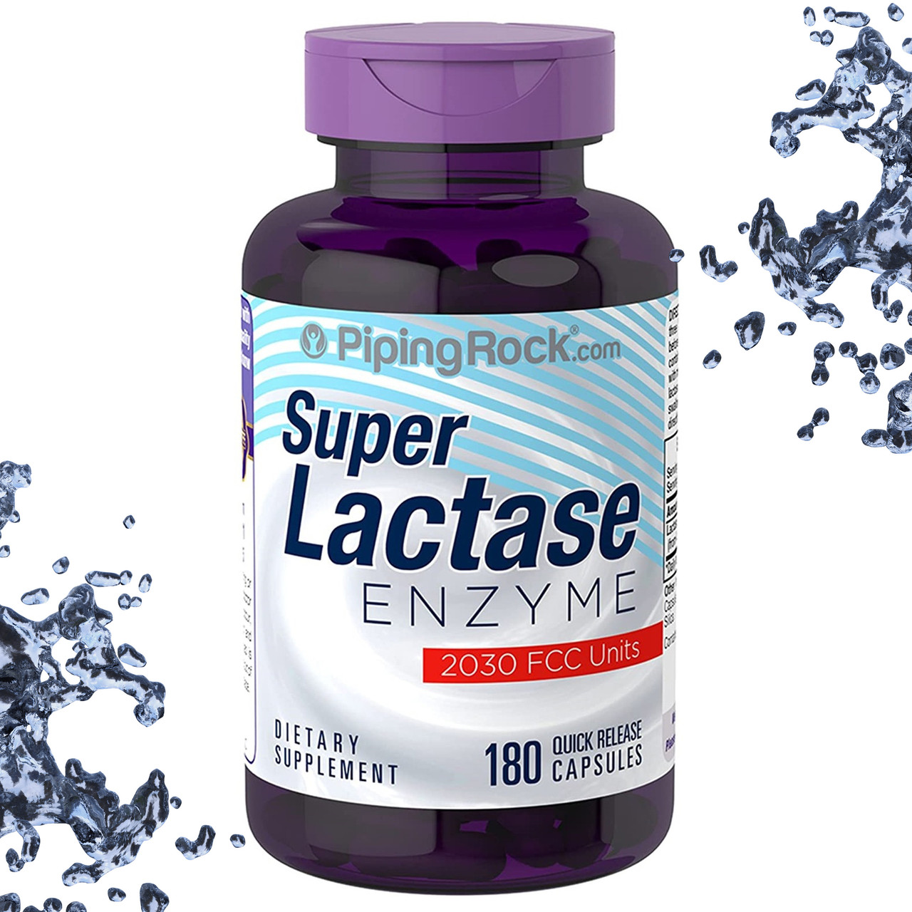 Ензим Piping Rock Super Lactase Enzyme 2030 FCC Units 180 капсул, фото 1