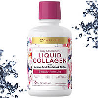 Рідкий колаген Carlyle Liquid Collagen with Amino Acid Protein & Biotin (Ягідний смак) 473 мл