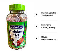 Витамины Кальций Vitafusion Calcium 500 + D3 Gummy Vitamins 100 шт жевательных конфет