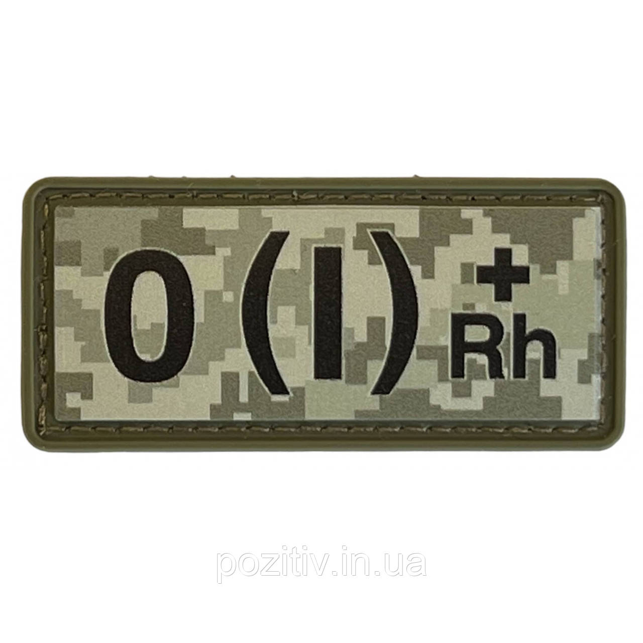 Шеврон група крові на липучці O(I) rh+ піксель