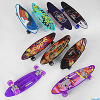 Скейт Пенні борд C 40310 (8) Best Board, дошка = 55см, колеса PU зі світлом, діаметр 6 см