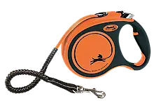 Flexi Повідець-рулетка Xtreme стрічка L (5 м; до 65 кг) (жовтогарячий)