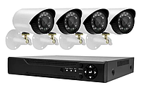 Комплект видеонаблюдения UKC DVR KIT 520, 4 камеры AHD уличные 4 mp+регистратор+кабель подключения+мышка