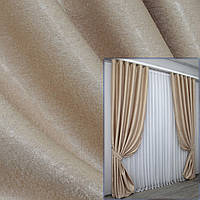 Комплект готовых штор из ткани "Софт". Цвет песочный 143ш
