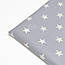 Ранфорс шириною 240 см "Однакові зірки 3 см" білі на сірому №2019, фото 5