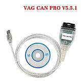 Діагностичний адаптер VAG CAN PRO 5.5.1 USB ключ Сканер Діагностика для автомобілів VW SKODA SEAT, фото 3