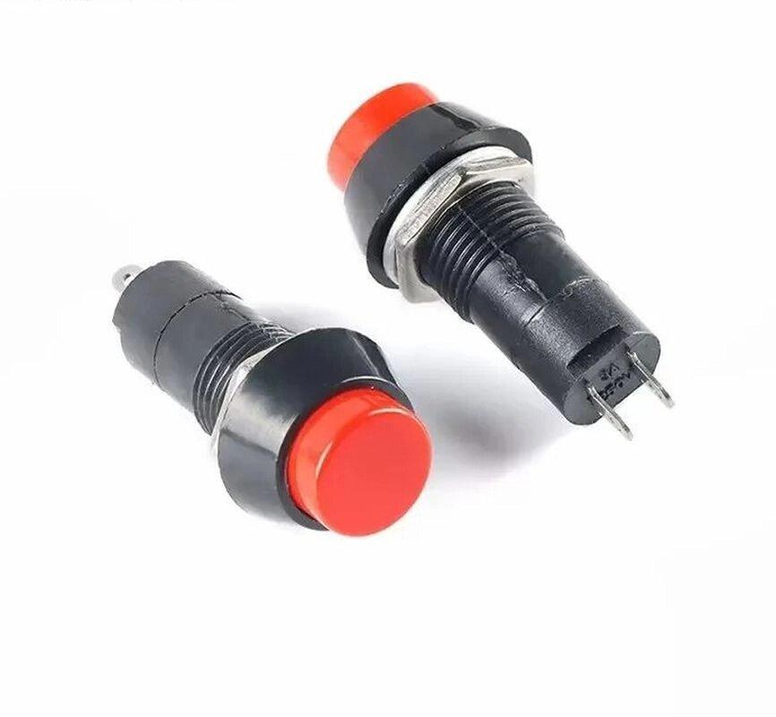 Кнопка натискна off-on, червона, з фіксацією (Pbs-11a), фото 1