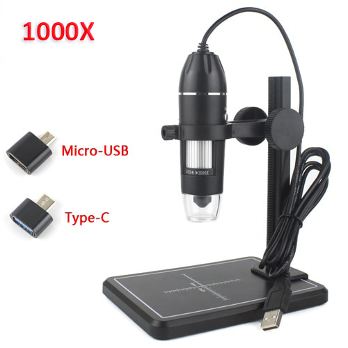 Електронний мікроскоп USB 1000Х на штативі. Цифровий мікроскоп для пайки, фото 1