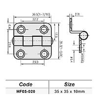 Петля Offset 35x35x10mm HF05-020