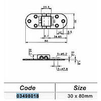 Петля 30 x 80mm 3498018