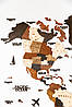 Багатошарова дерев'яна карта світу на стіну, фото 4