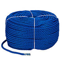 Мотузка поліестер універсальна трипорядна 10 mm*200m синя