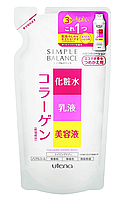 Увлажняющий лосьон для лица 3 в 1 с тремя видами коллагена Utena Simple Balance, 200 ml (сменный блок)