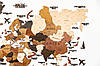 Карта Світу на стіну, дерев'яна багатошарова з країнами та столицями 3д, фото 7