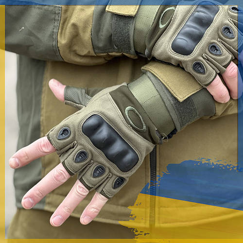 Купить Тактические безпалые перчатки oakley с защитой костяшек ...