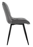 Стілець M-48 сірий велюр на металевих чорних ногах, фото 9