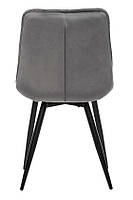 Стілець M-48 сірий велюр на металевих чорних ногах, фото 8