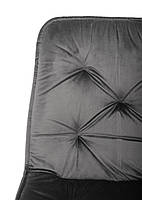 Стілець M-48 сірий велюр на металевих чорних ногах, фото 2